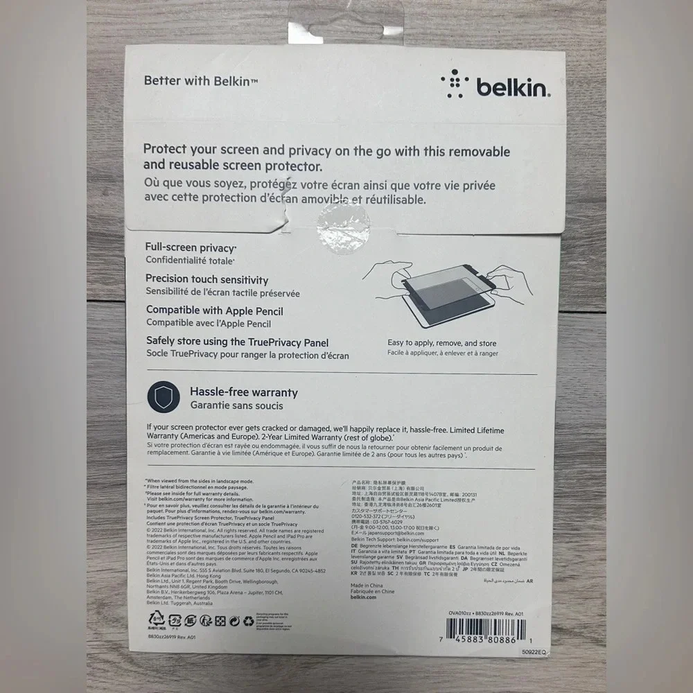 Belkin ScreenForce True Privacy Screen Protector iPad Pro 11 Brand New - Picture 8 of 8
